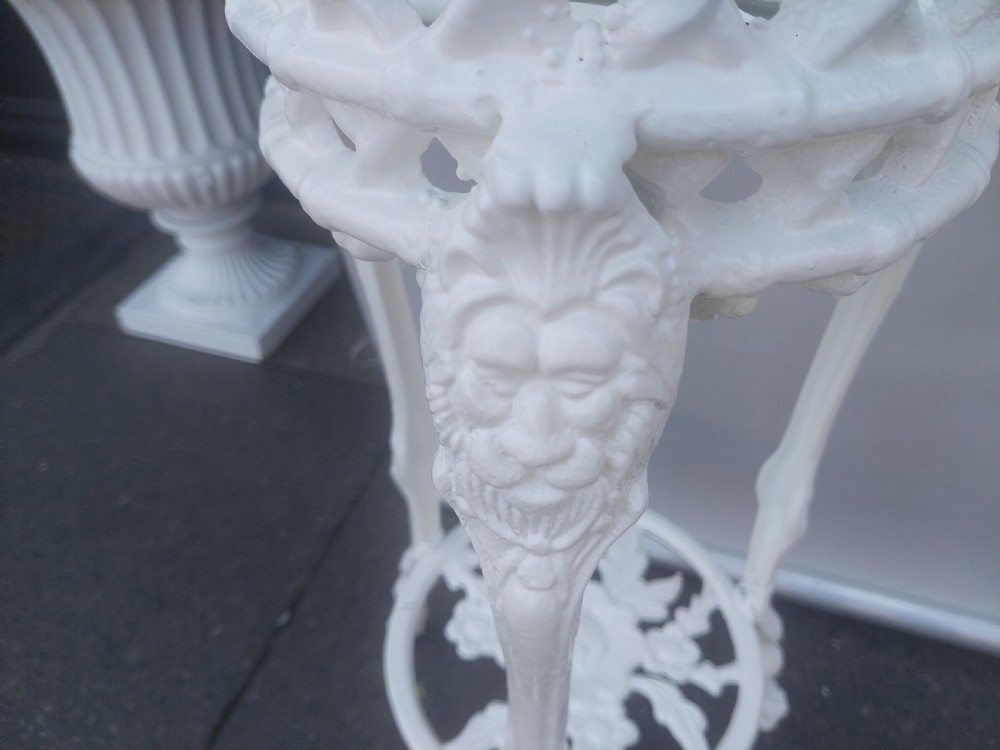 Pair of Victorian Latticework Cast Iron Planters  View VI