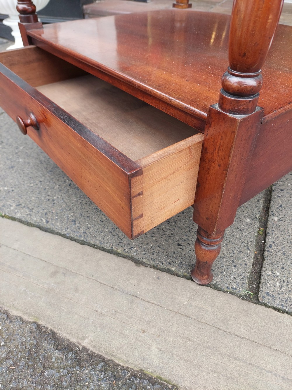 Victorian Mahogany Four Tiered Whatnot View II