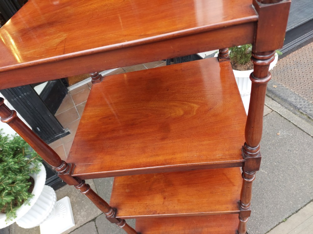 Victorian Mahogany Four Tiered Whatnot View IV