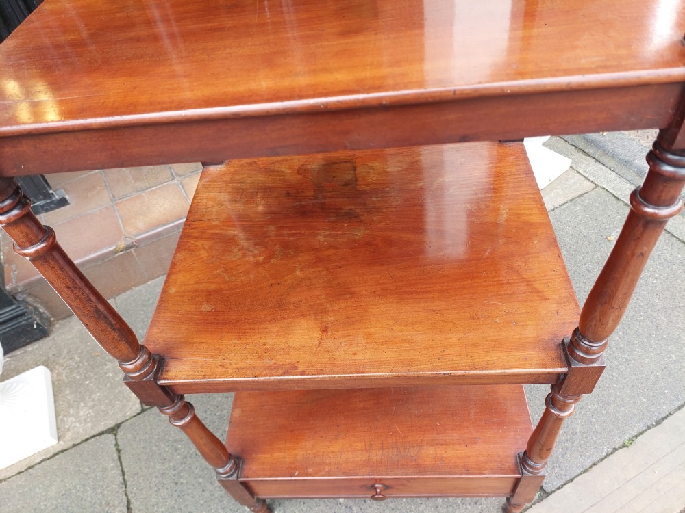 Victorian Mahogany Four Tiered Whatnot View VI