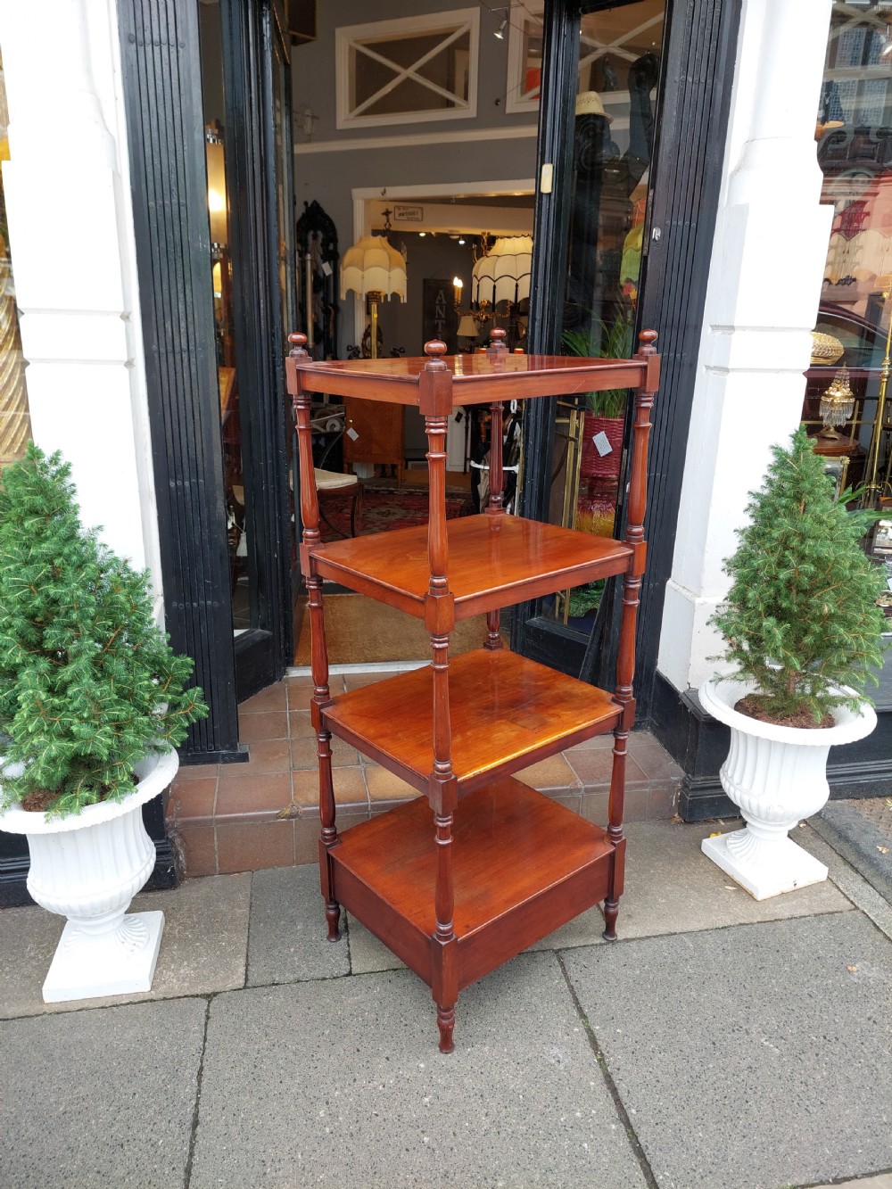 Victorian Mahogany Four Tiered Whatnot View IX