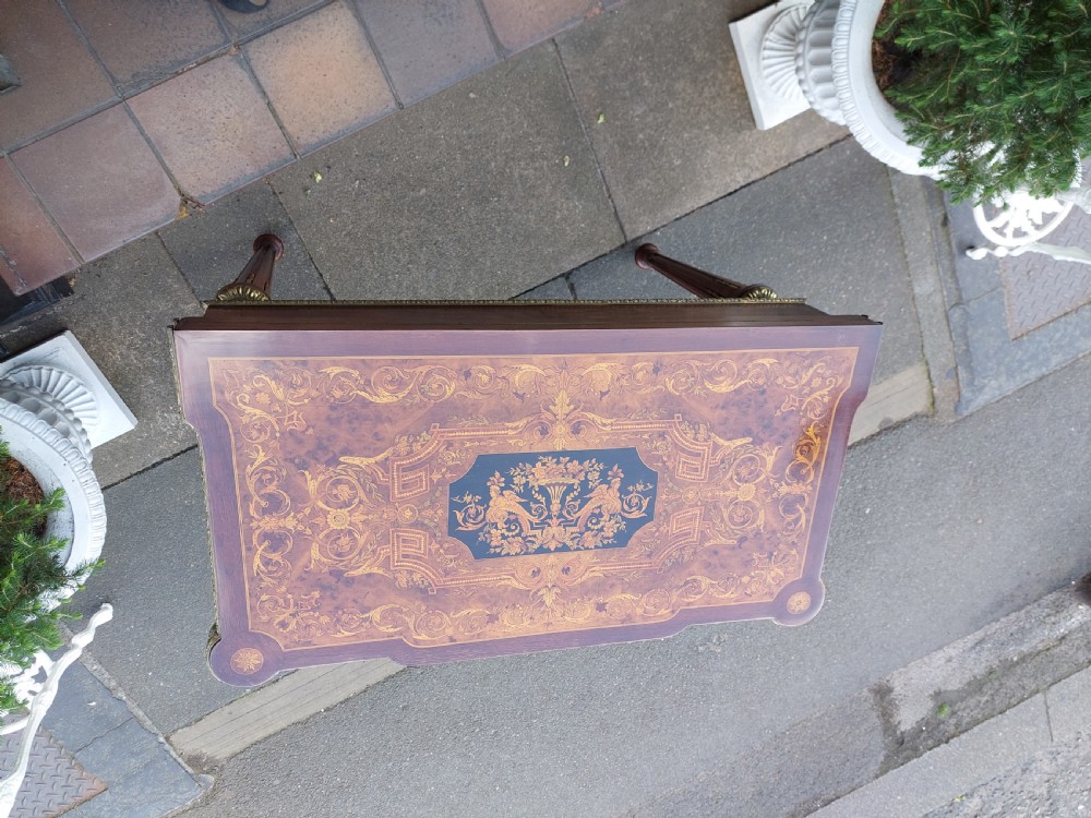 Late 19thC Burr Walnut Card Table View VI