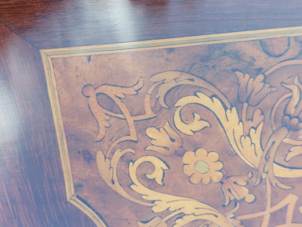 Late 19thC Burr Walnut Card Table View VIII