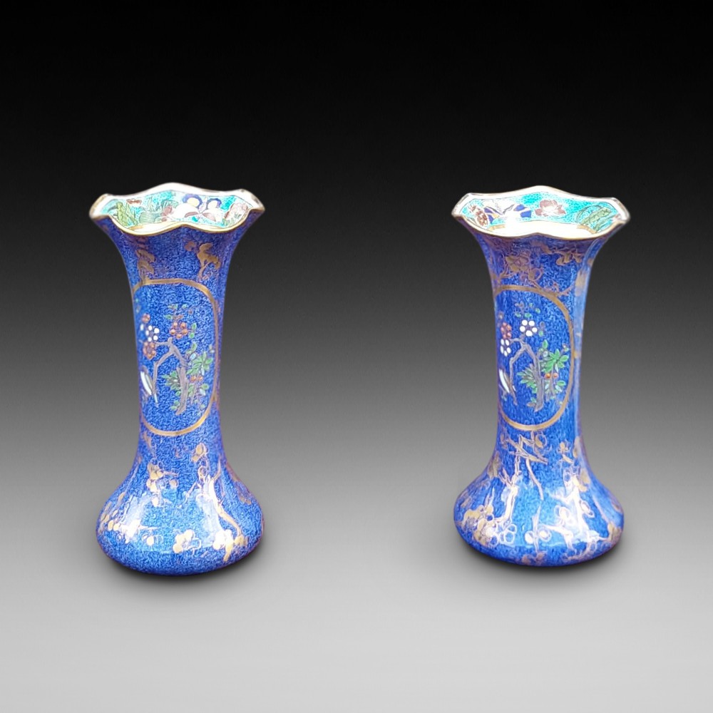 Pair of Victorian Crown Staffordshire Vases