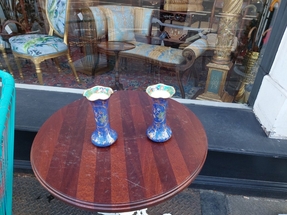 Pair of Victorian Crown Staffordshire Vases View II