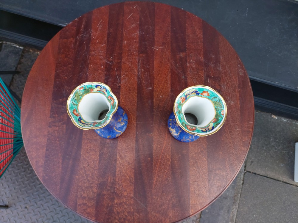 Pair of Victorian Crown Staffordshire Vases View III
