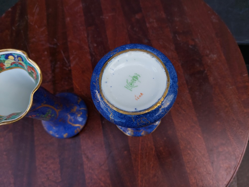 Pair of Victorian Crown Staffordshire Vases View VI