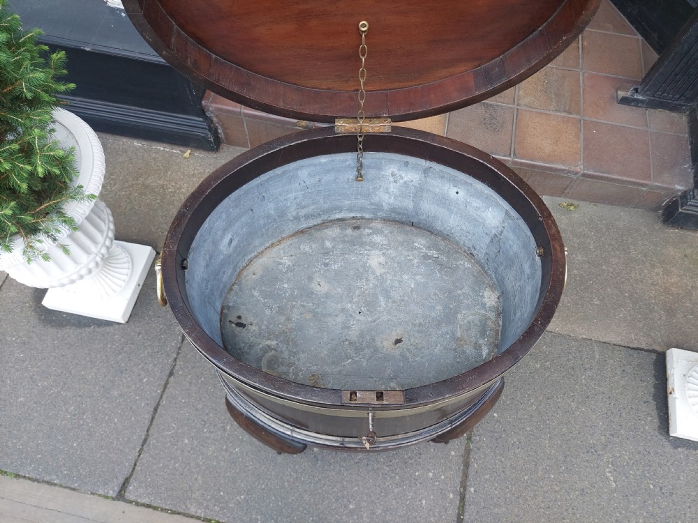 George III Mahogany Lead Lined Wine Cooler View V