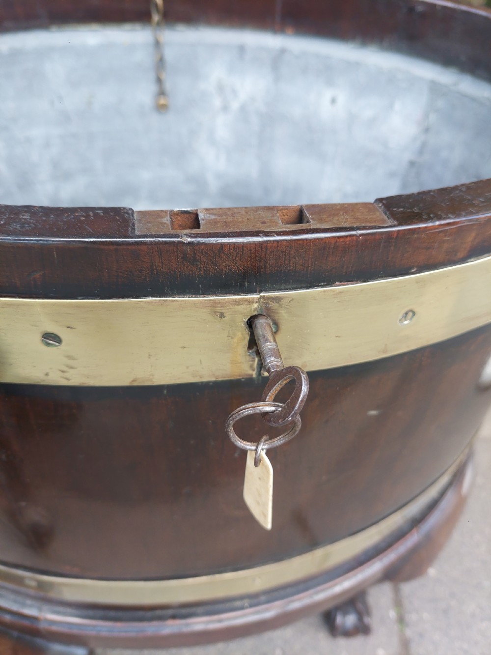 George III Mahogany Lead Lined Wine Cooler View IX