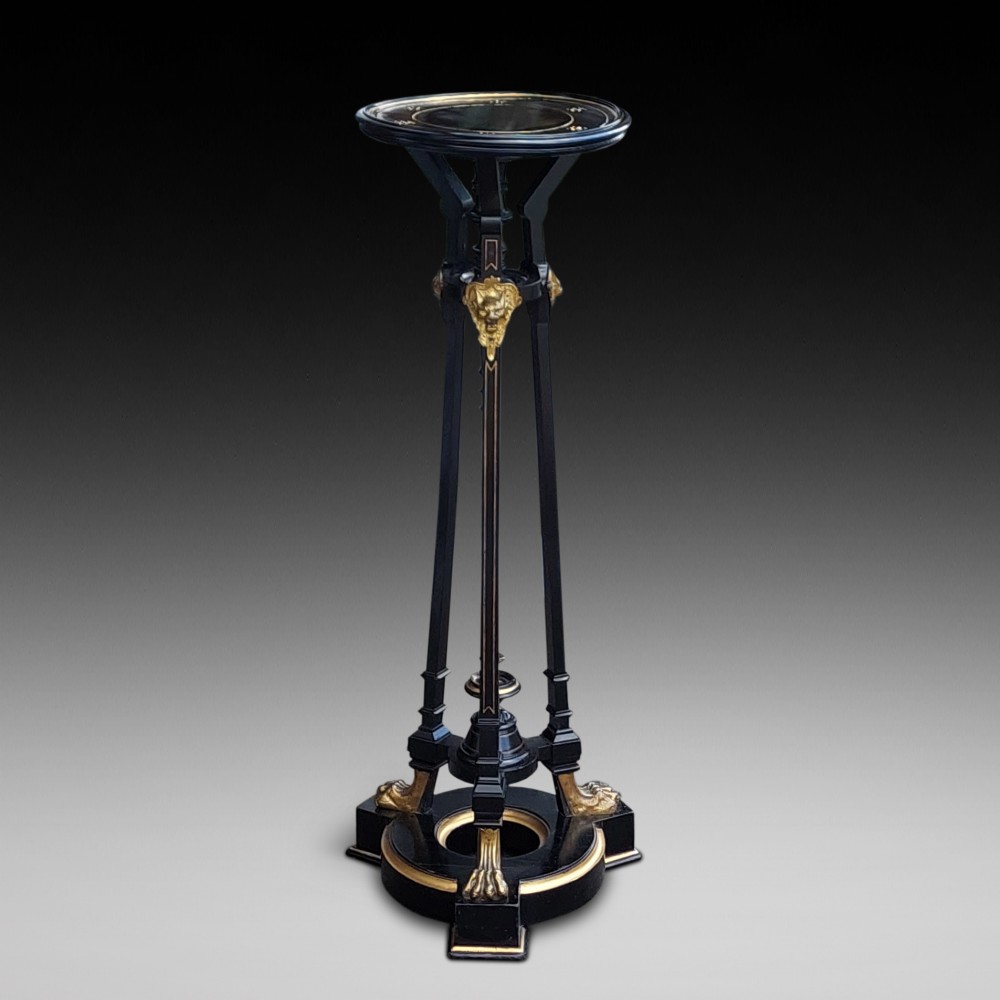 Late19thC Ebonised & Ormolu Mounted Jardiniere Stand