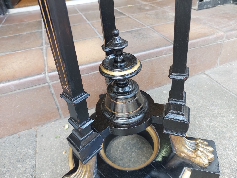 Late19thC Ebonised & Ormolu Mounted Jardiniere Stand View VI
