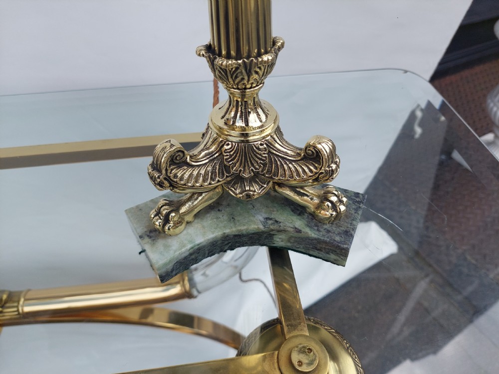 Early 20thC Neoclassical Brass Table Lamp View II