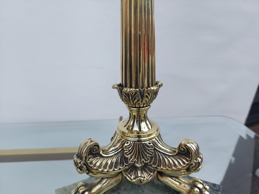 Early 20thC Neoclassical Brass Table Lamp View III