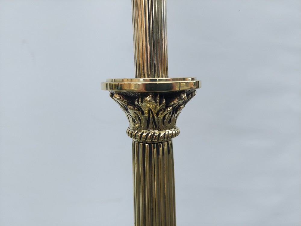 Early 20thC Neoclassical Brass Table Lamp View IV