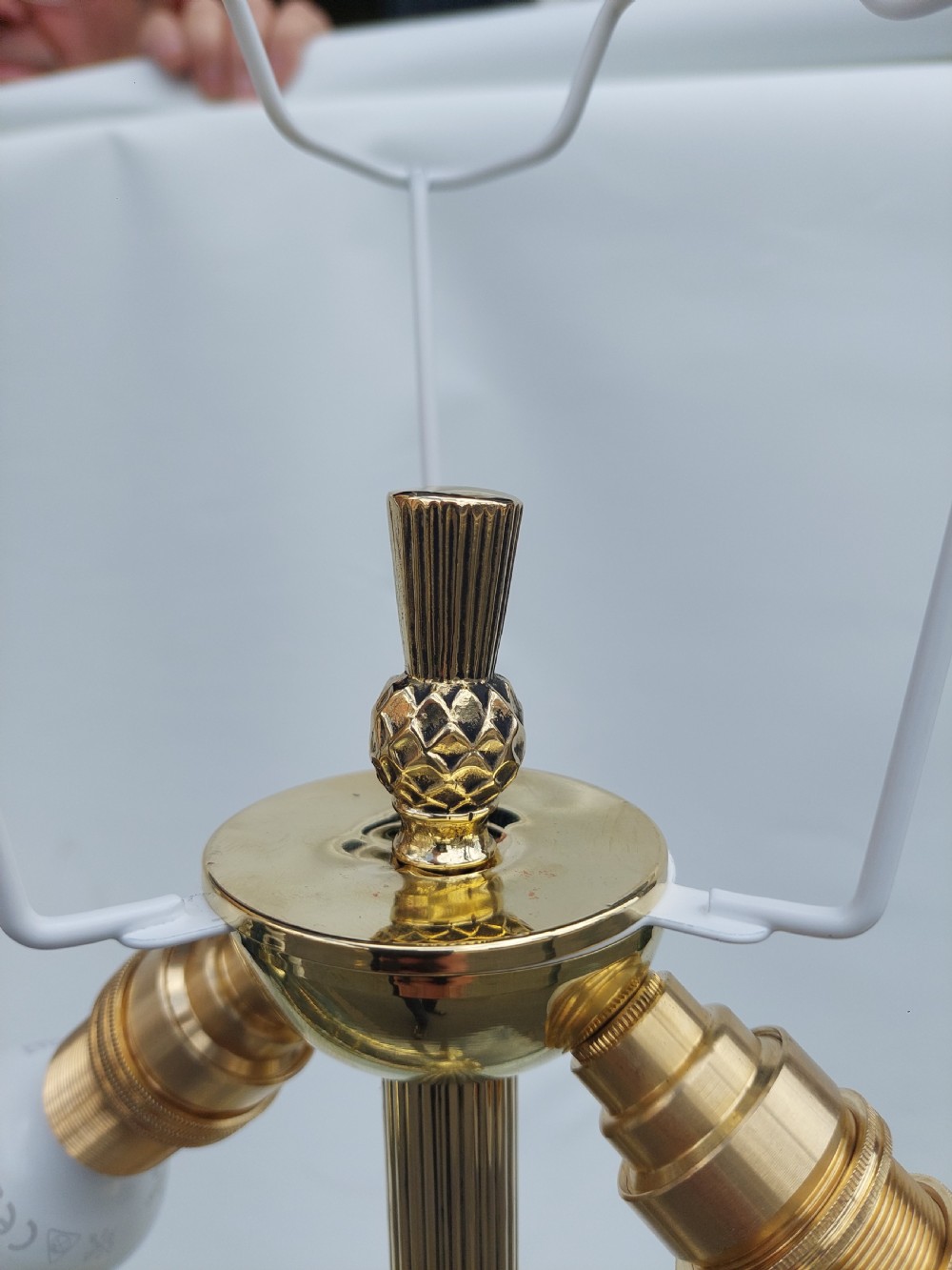 Early 20thC Neoclassical Brass Table Lamp View VI