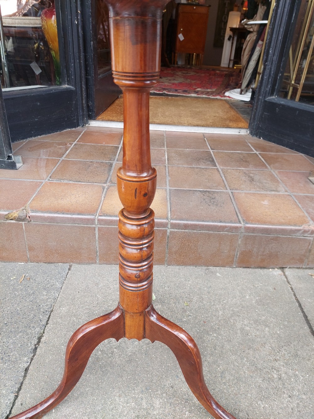 George III Mahogany Candle Stand Occasional Table View IV