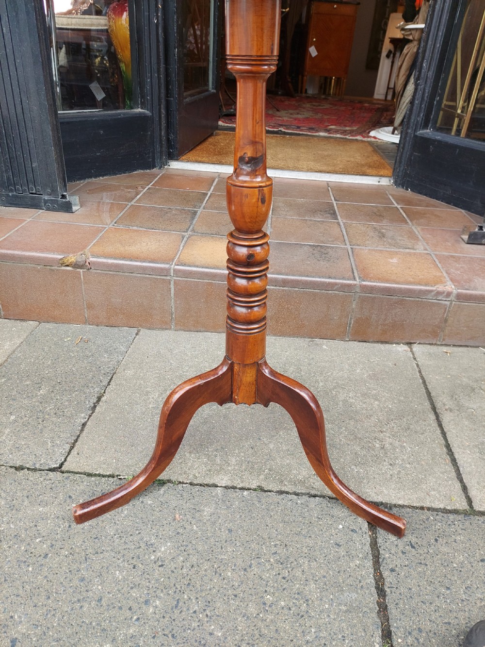 George III Mahogany Candle Stand Occasional Table View V