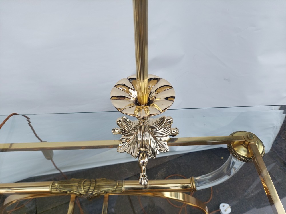 Pair of Art Nouveau Brass Table Lamps  View VI