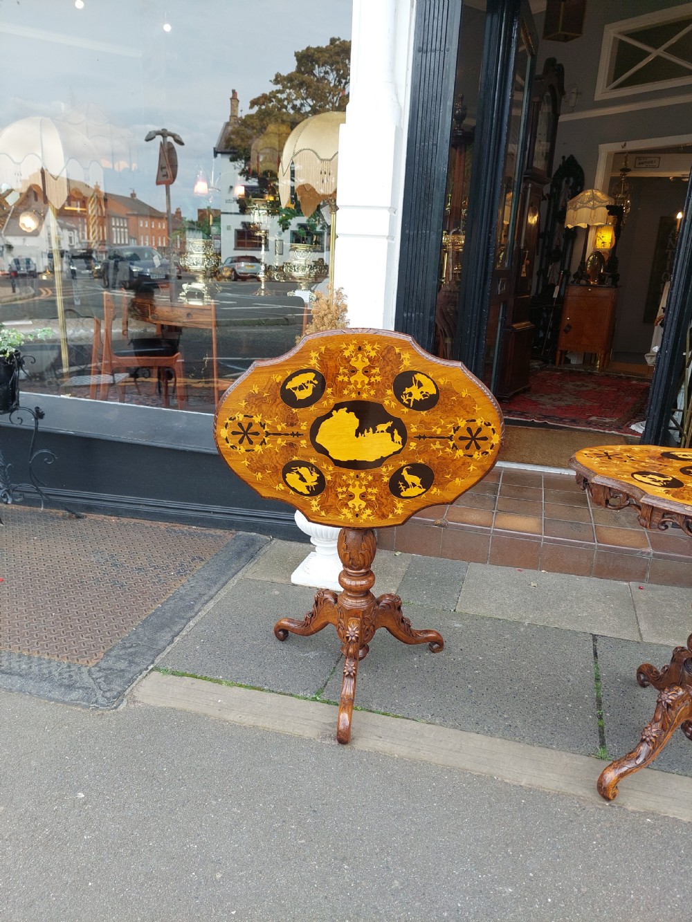 Pair (matched) of 19th Century Black Forest Tilt Top Tables View II