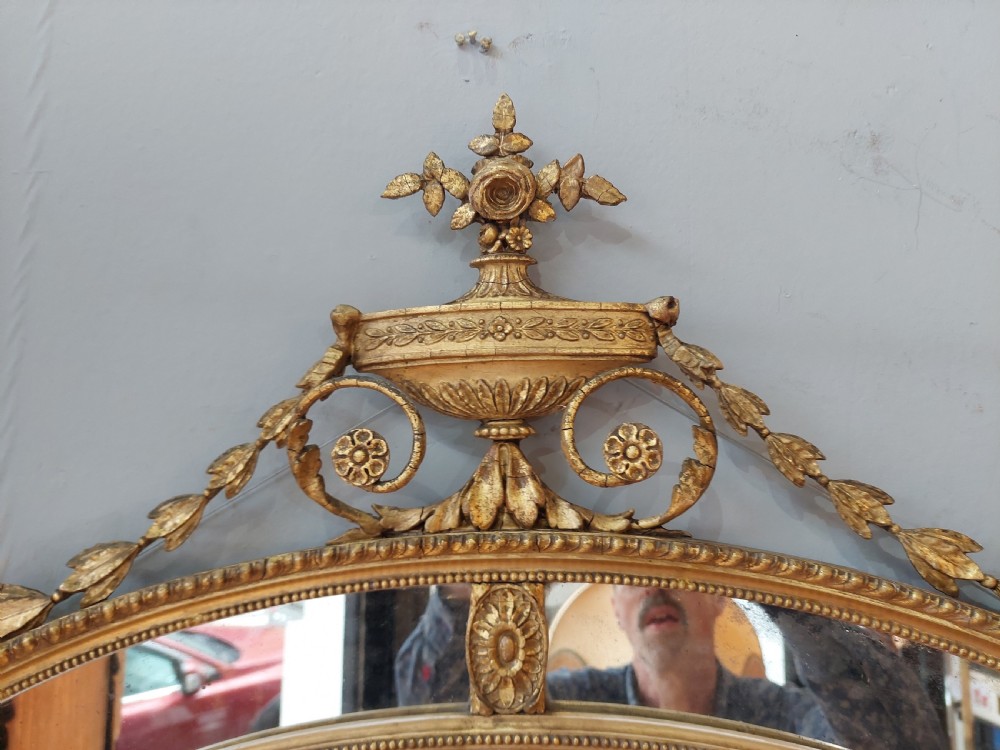 19thC Adam Style Carved Giltwood Mirror  View II