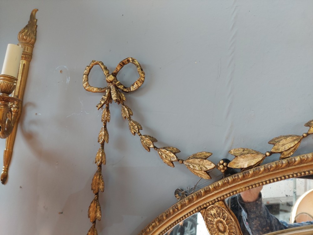 19thC Adam Style Carved Giltwood Mirror  View III