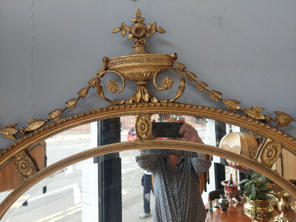 19thC Adam Style Carved Giltwood Mirror  View VI