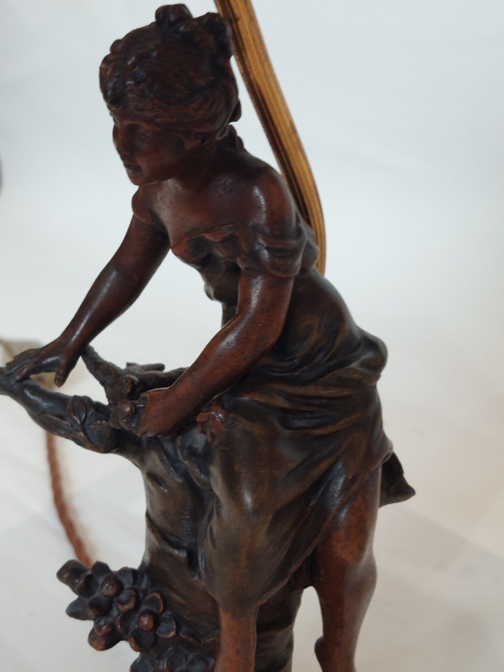 Pair of Late 19thC French Bronze Figural Table Lamps View VIII