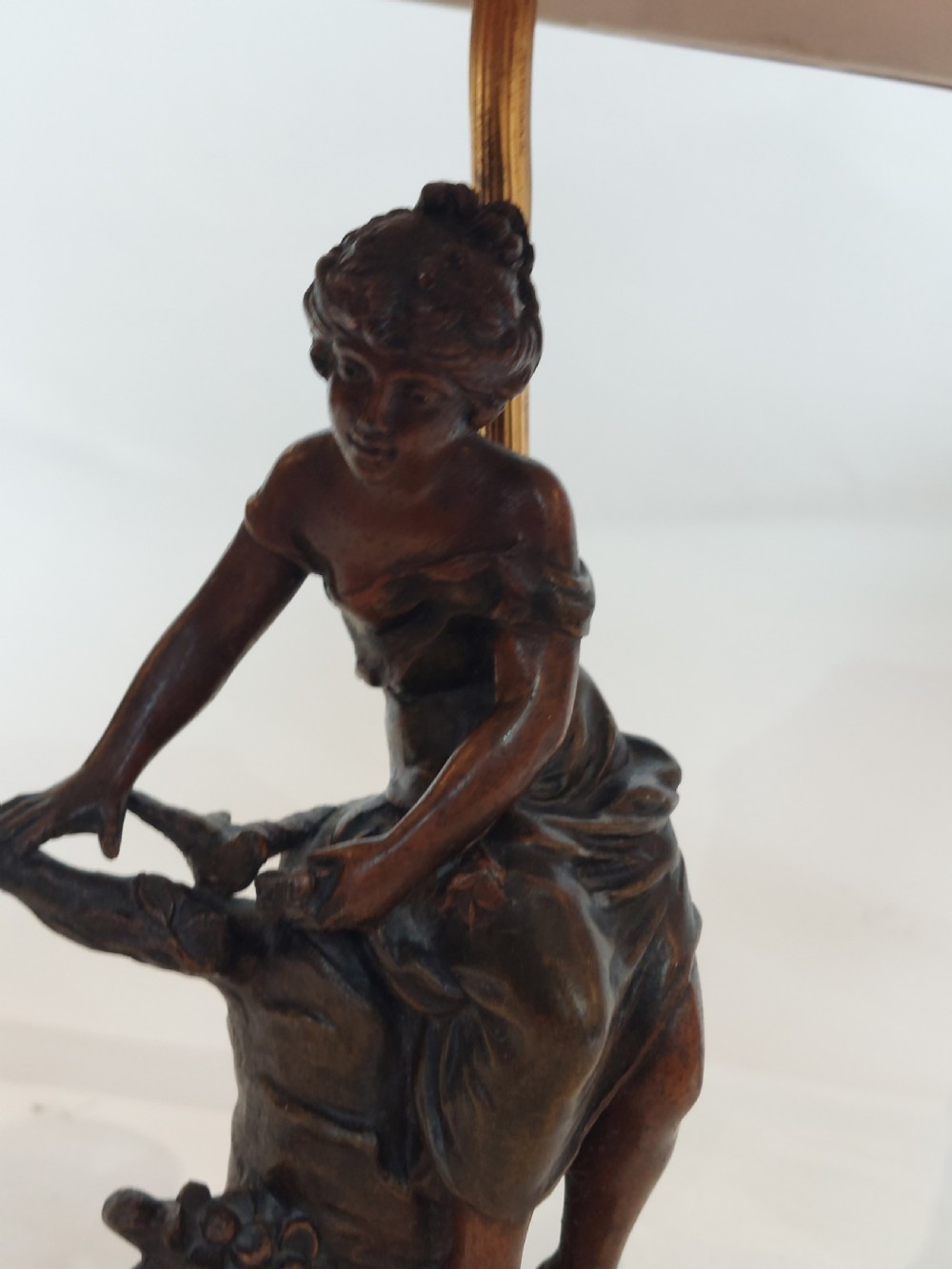 Pair of Late 19thC French Bronze Figural Table Lamps View IX