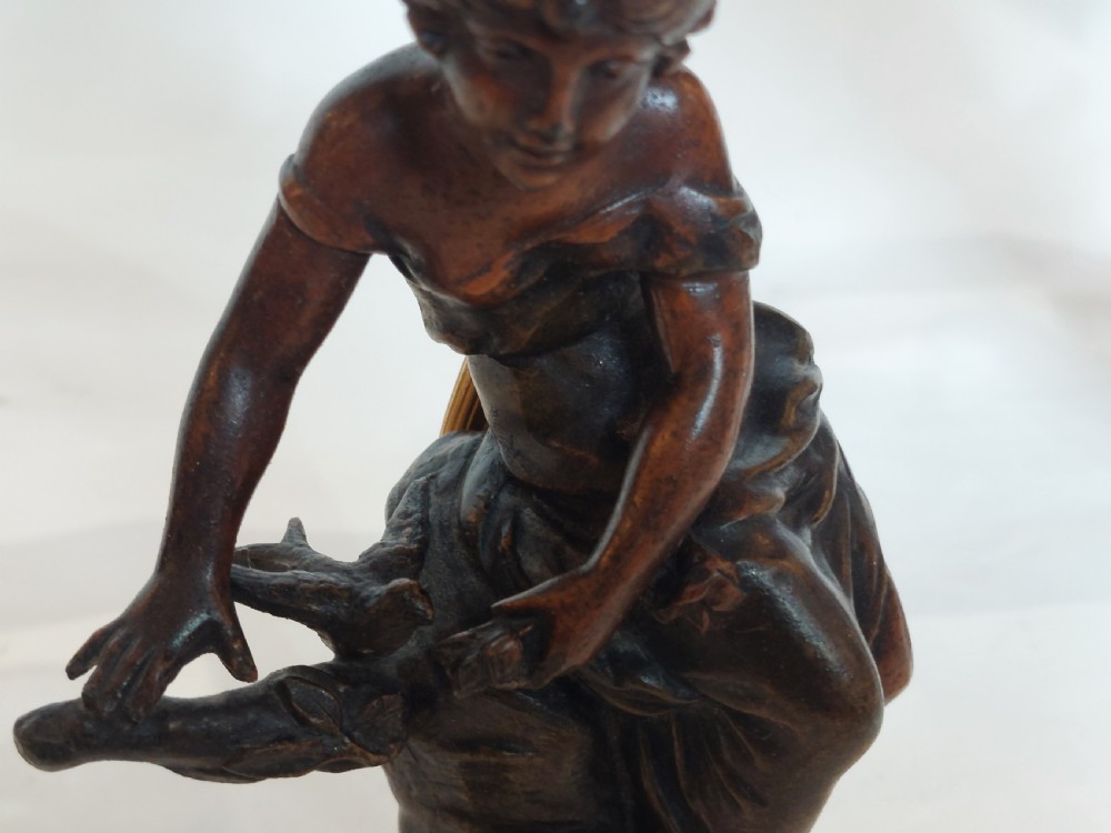 Pair of Late 19thC French Bronze Figural Table Lamps View XI