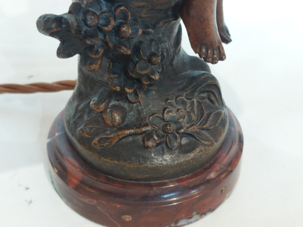 Pair of Late 19thC French Bronze Figural Table Lamps View XII