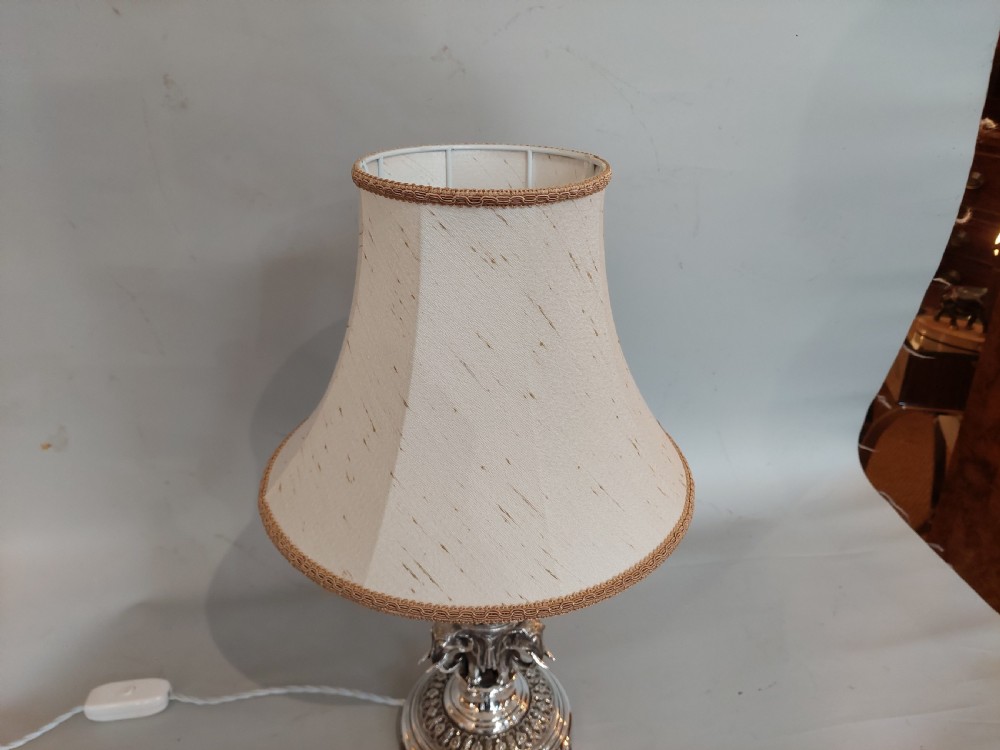 Anglo Indian Silver Plated Table Lamp  View V