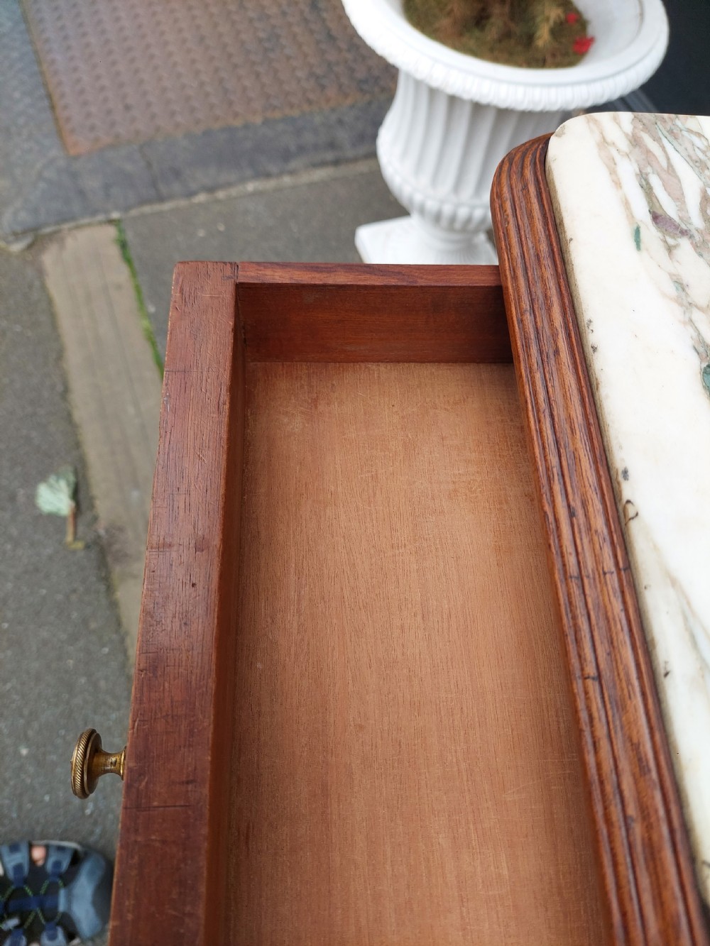 Late 19thC French Kingwood and Mahogany Bedside Cabinet View IV