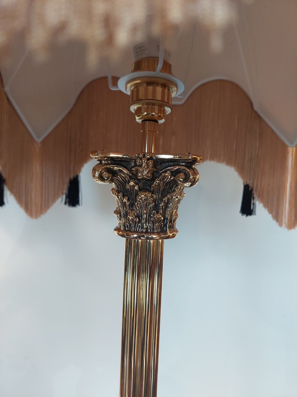 Pair of Early 20thC Cast Brass Standard Lamps  View IX