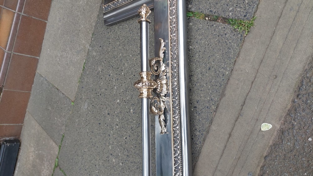 Early 19thC Steel & Brass Hearth Fender View VI