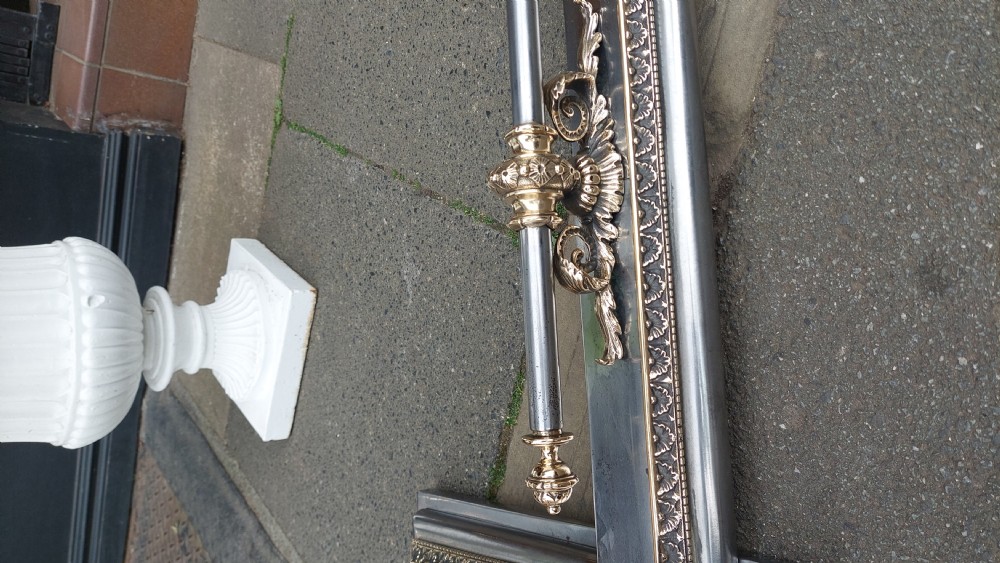 Early 19thC Steel & Brass Hearth Fender View VII