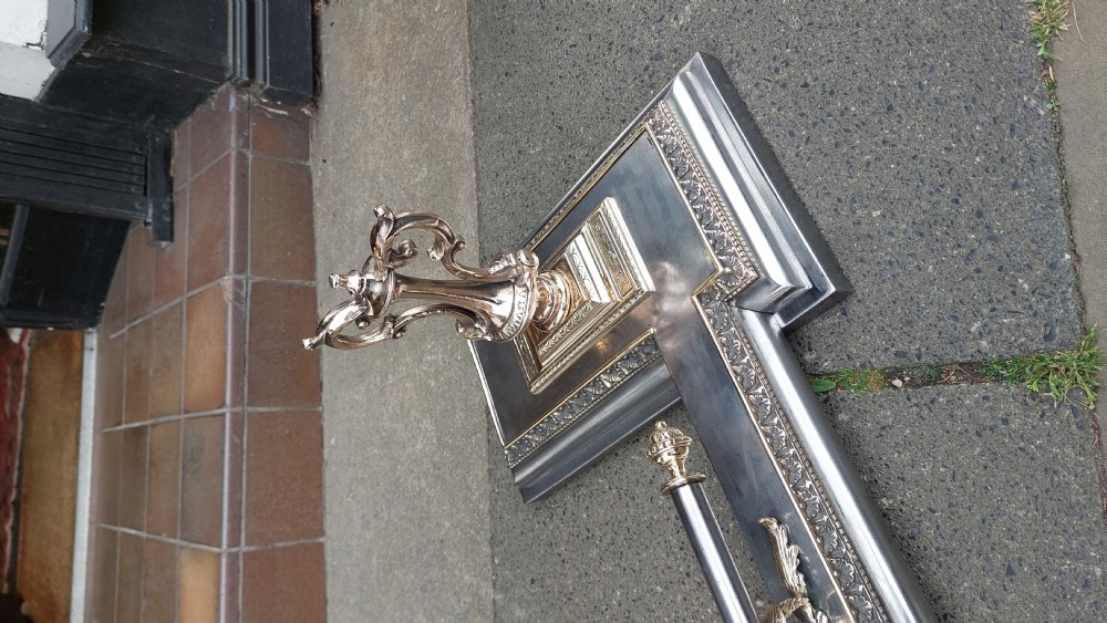Early 19thC Steel & Brass Hearth Fender View VIII