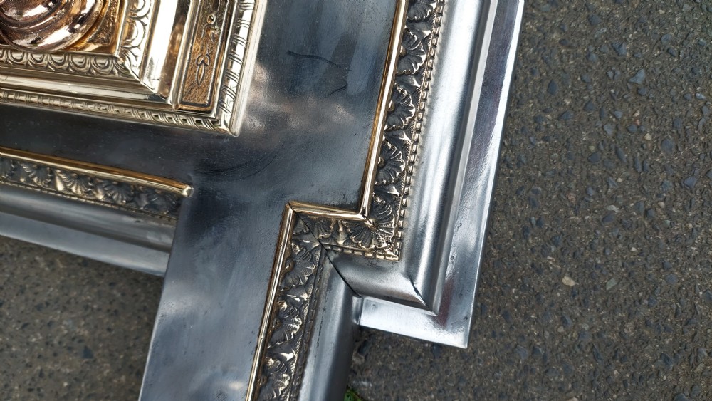 Early 19thC Steel & Brass Hearth Fender View IX