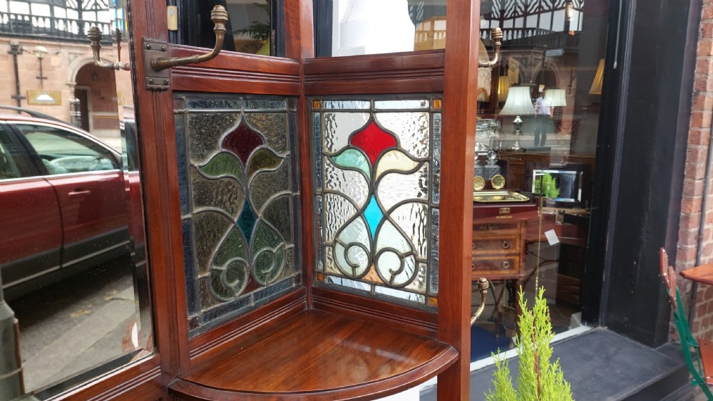 Edwardian Mahogany Hat & Coat Hall Stand View V