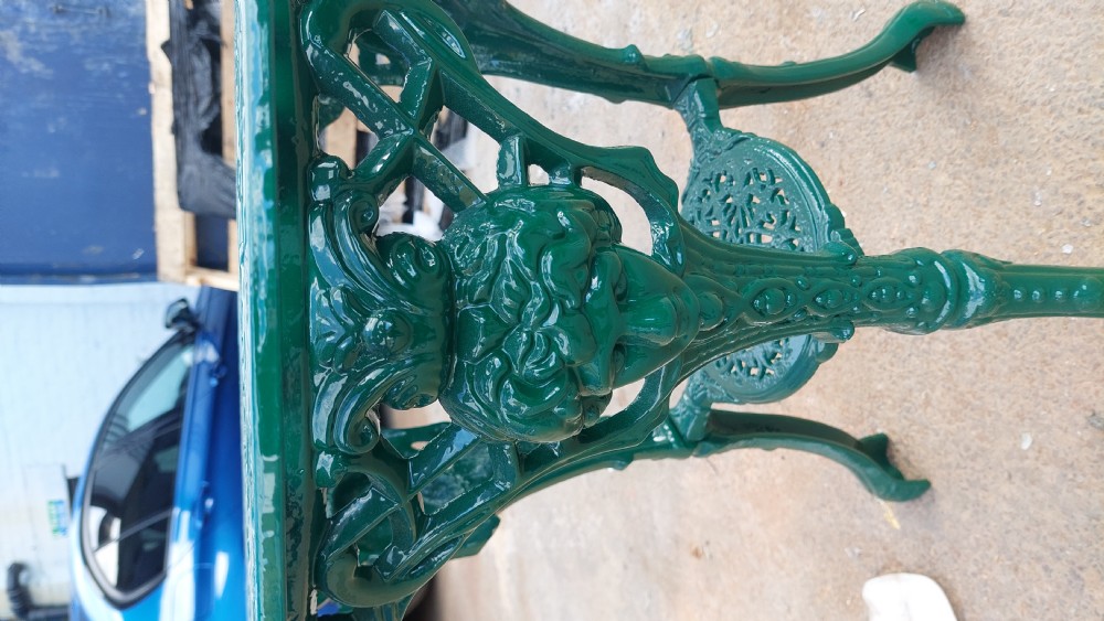 Pair of Victorian Cast Iron Britannia Pub Tables  View III