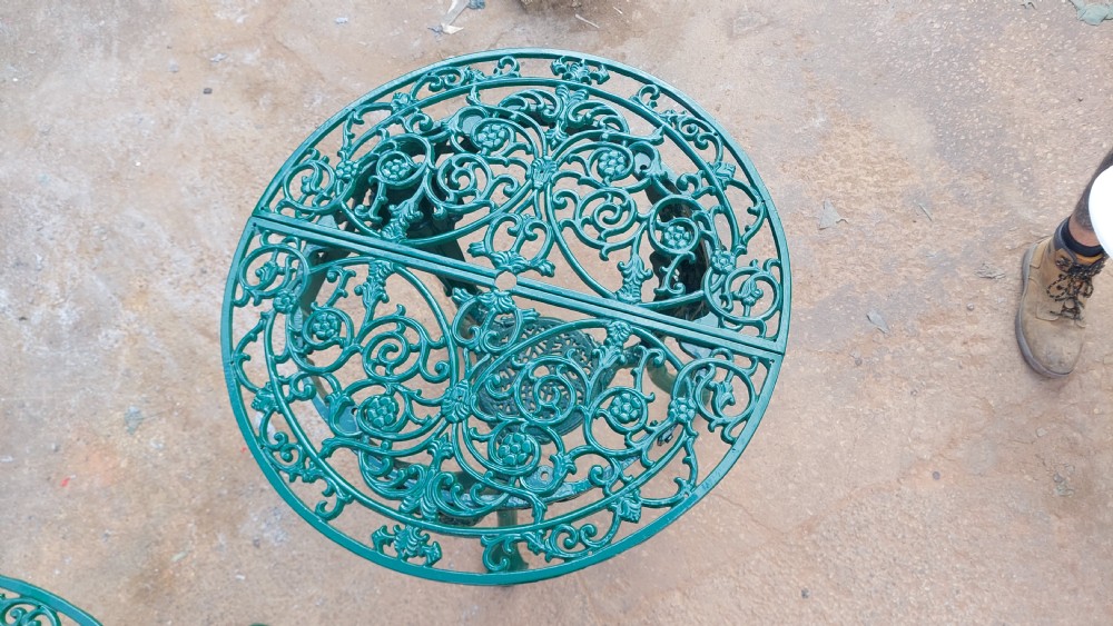 Pair of Victorian Cast Iron Britannia Pub Tables  View VI