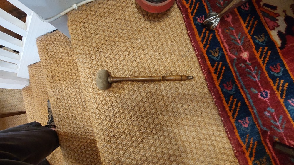 Early 20thC Brass and Oak Gong View V