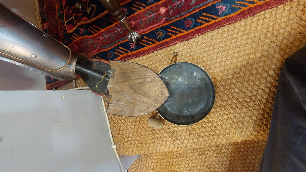 Early 20thC Brass and Oak Gong View VI