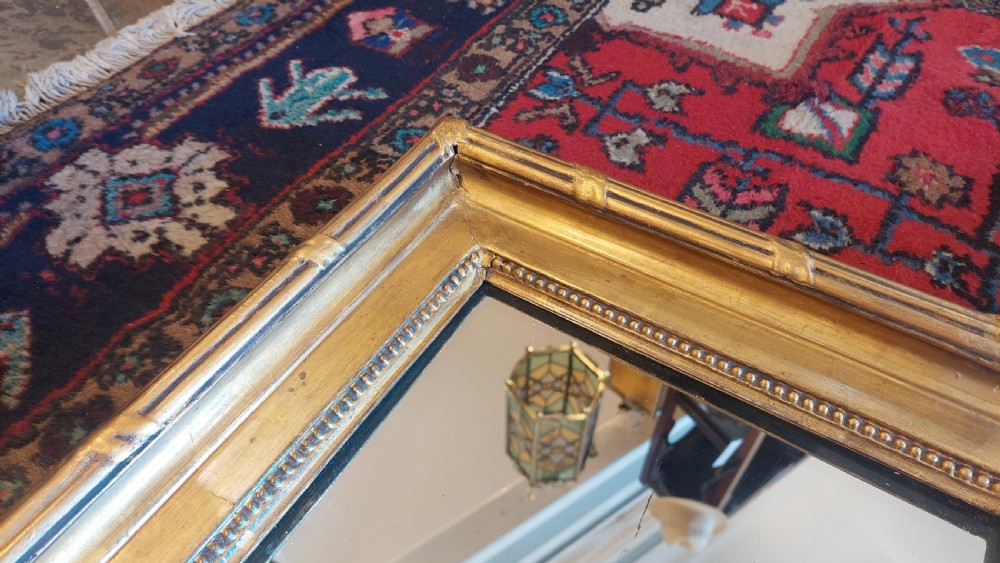 Late 19thC Gilt-Framed Wall Mantel Mirror View V