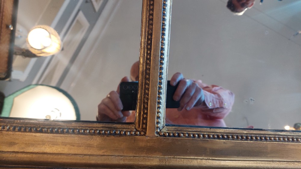 Late 19thC Gilt-Framed Wall Mantel Mirror View VI