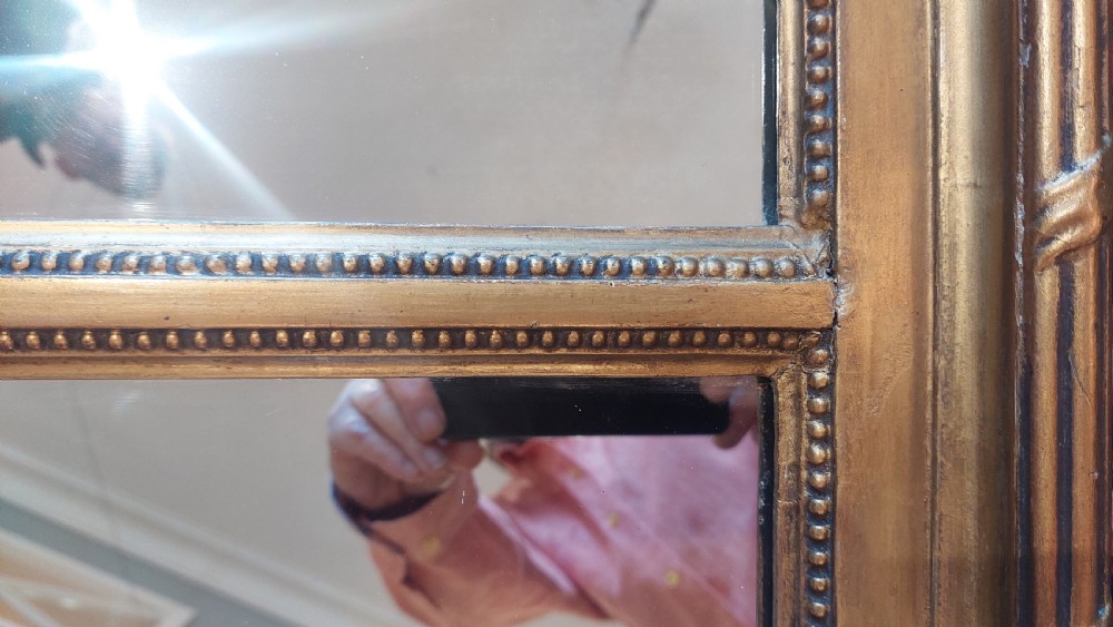 Late 19thC Gilt-Framed Wall Mantel Mirror View VII