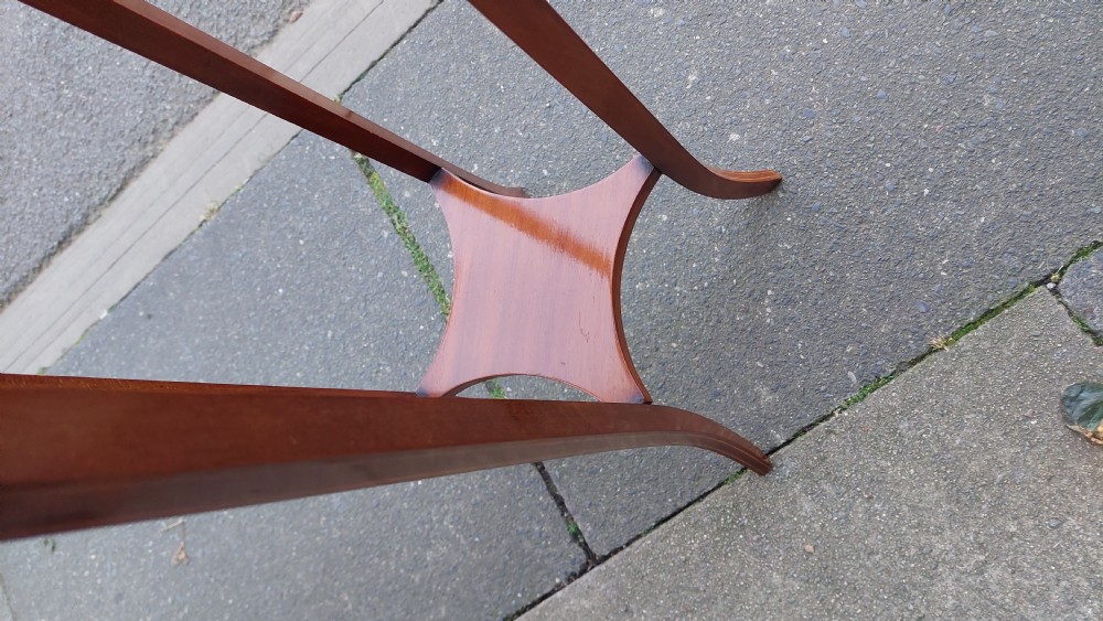  Edwardian Boxwood Strung Mahogany Jardinière Stand View IV