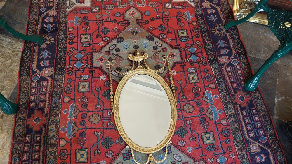 Late Victorian Adam Revival Giltwood Wall Mirror View III