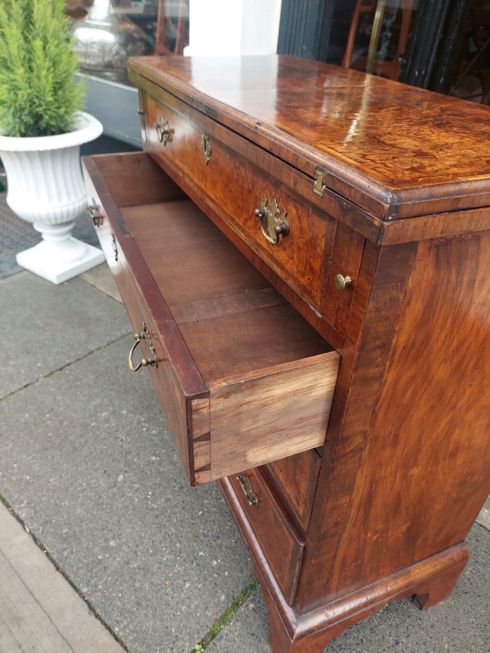 George I Style Walnut Bachelors Chest View VI