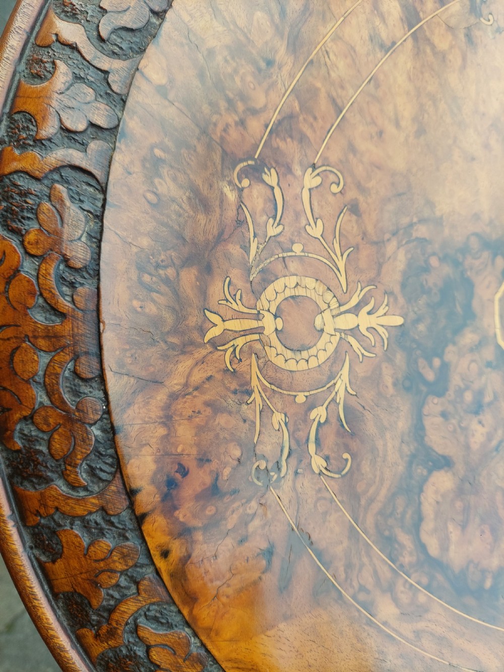 Mid Victorian Walnut Candle Stand Occasional Table View IV