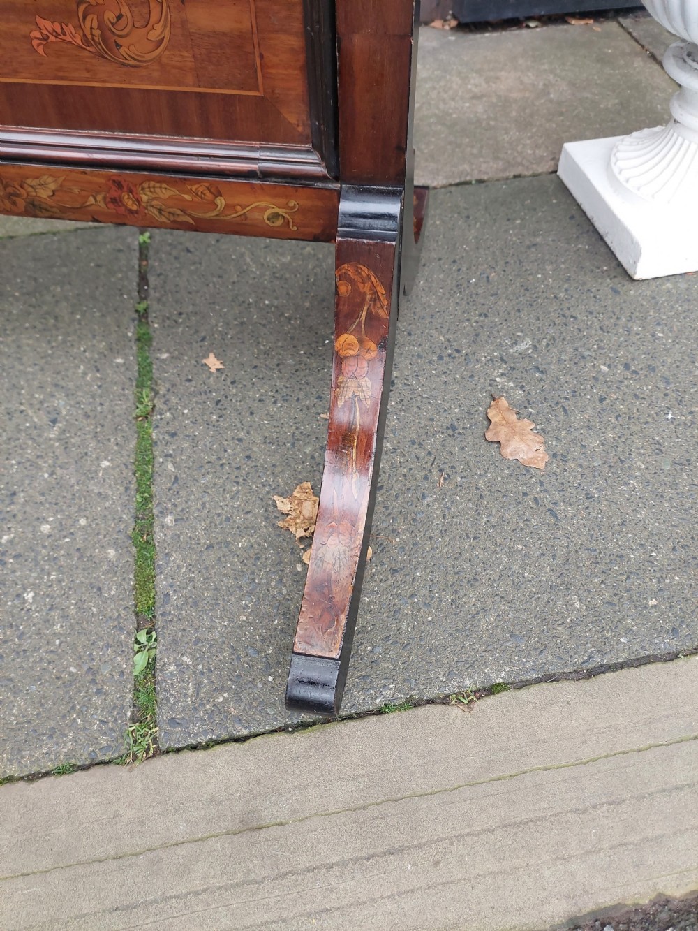 19thC Rosewood and Marquetry Inlaid Cheval Mirror View VI